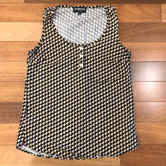 Betabrand Tops - Betabrand Unicorn Houndstooth Print Blouse